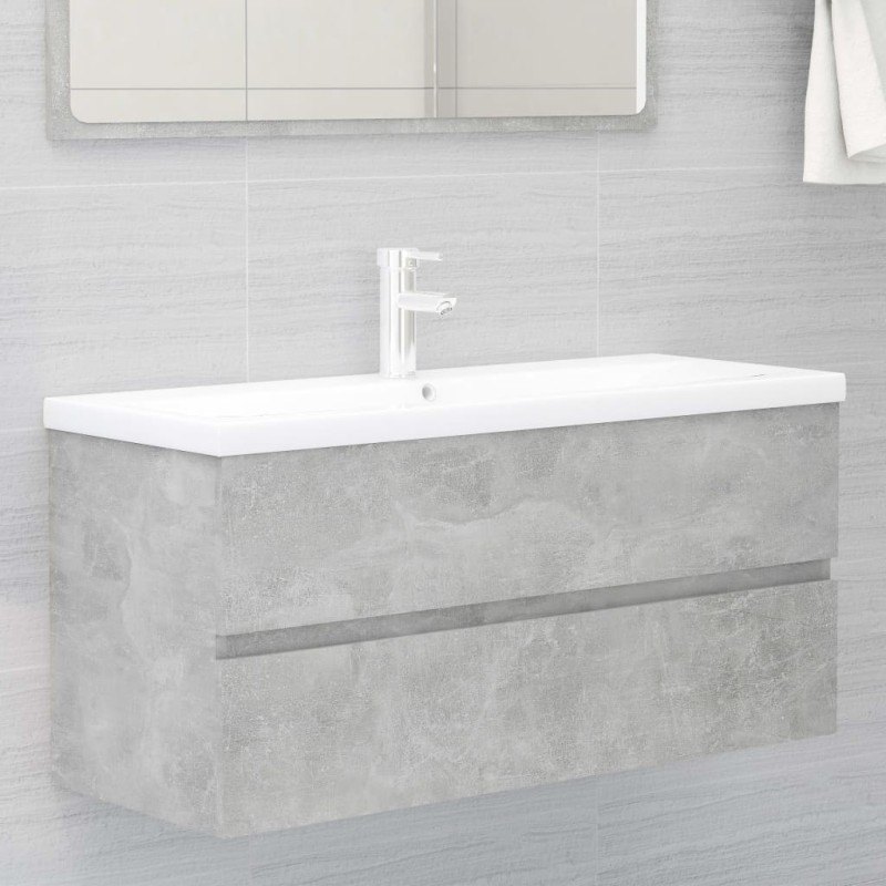 Mobile Sottolavabo Grigio Cemento 100x38,5x45 cm in Truciolato Mobile Sottolavabo Grigio Cemento 100x38,5x45 cm in Truciolato
