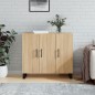 vidaXL Credenza Rovere Sonoma 90x34x80 cm in Legno Multistrato vidaXL Credenza Rovere Sonoma 90x34x80 cm in Legno Multistrato