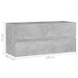Mobile Sottolavabo Grigio Cemento 100x38,5x45 cm in Truciolato Mobile Sottolavabo Grigio Cemento 100x38,5x45 cm in Truciolato