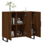 vidaXL Credenza Rovere Marrone 90x34x80 cm in Legno Multistrato vidaXL Credenza Rovere Marrone 90x34x80 cm in Legno Multistrato