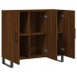 vidaXL Credenza Rovere Marrone 90x34x80 cm in Legno Multistrato vidaXL Credenza Rovere Marrone 90x34x80 cm in Legno Multistrato