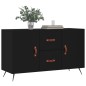 vidaXL Credenza Nera 100x36x60 cm in Legno Multistrato vidaXL Credenza Nera 100x36x60 cm in Legno Multistrato