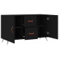 vidaXL Credenza Nera 100x36x60 cm in Legno Multistrato vidaXL Credenza Nera 100x36x60 cm in Legno Multistrato