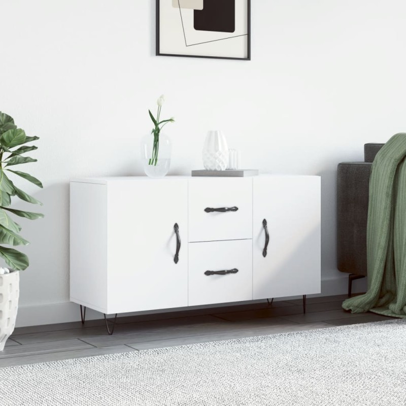 vidaXL Credenza Bianca 100x36x60 cm in Legno Multistrato vidaXL Credenza Bianca 100x36x60 cm in Legno Multistrato