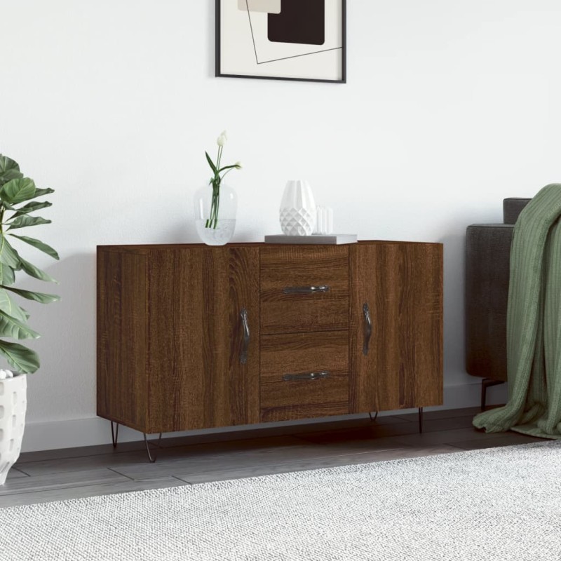 vidaXL Credenza Rovere Marrone 100x36x60 cm in Legno Multistrato vidaXL Credenza Rovere Marrone 100x36x60 cm in Legno Multistrato