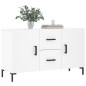 vidaXL Credenza Bianca 100x36x60 cm in Legno Multistrato vidaXL Credenza Bianca 100x36x60 cm in Legno Multistrato