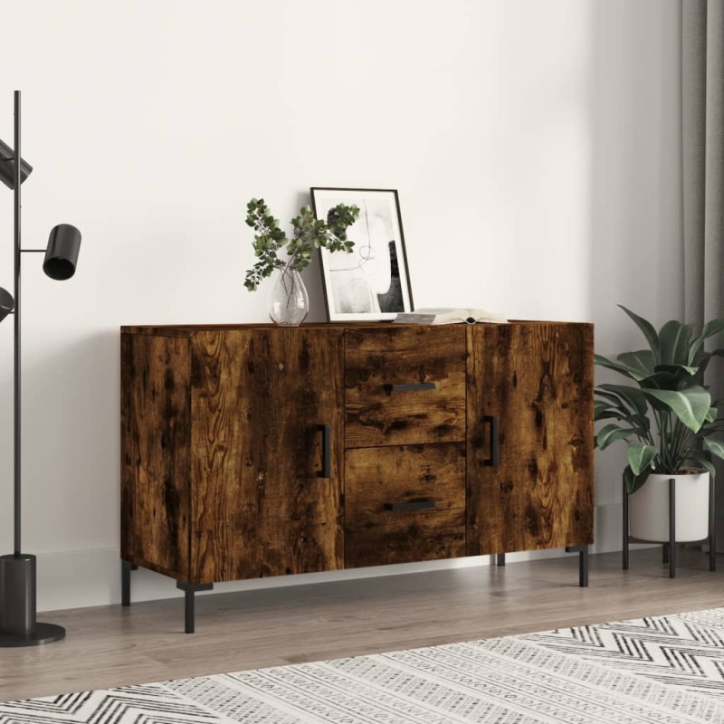 vidaXL Credenza Rovere Fumo 100x36x60 cm in Legno Multistrato vidaXL Credenza Rovere Fumo 100x36x60 cm in Legno Multistrato
