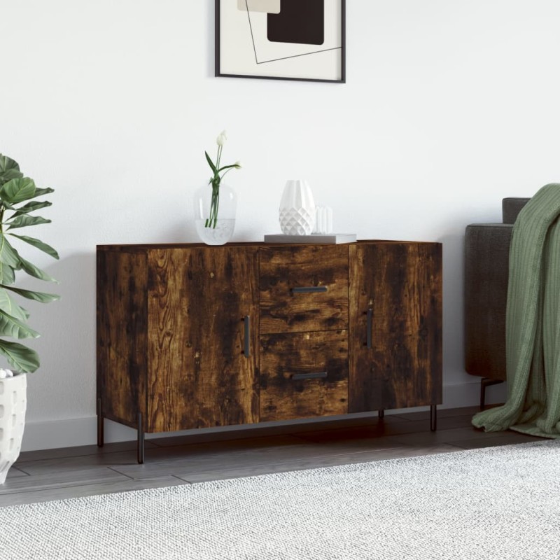 vidaXL Credenza Rovere Fumo 100x36x60 cm in Legno Multistrato vidaXL Credenza Rovere Fumo 100x36x60 cm in Legno Multistrato