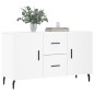 vidaXL Credenza Bianca 100x36x60 cm in Legno Multistrato vidaXL Credenza Bianca 100x36x60 cm in Legno Multistrato