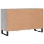 vidaXL Credenza Grigio Cemento 100x36x60 cm in Legno Multistrato vidaXL Credenza Grigio Cemento 100x36x60 cm in Legno Multistrato