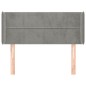 Testiera ad Orecchio Grigio Chiaro 83x16x78/88 cm in Velluto Testiera ad Orecchio Grigio Chiaro 83x16x78/88 cm in Velluto