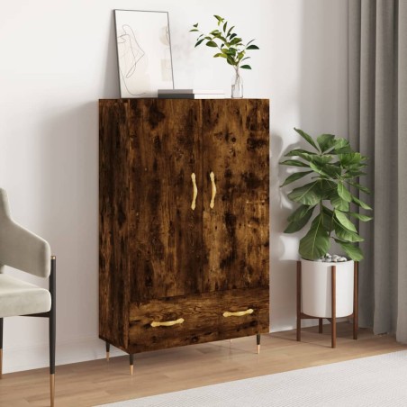vidaXL Credenza Rovere Fumo 69,5x31x115 cm in Legno Multistrato