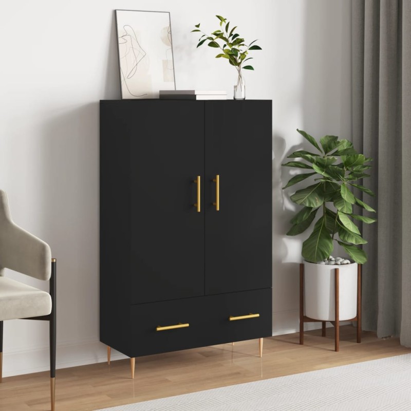 vidaXL Credenza Nera 69,5x31x115 cm in Legno Multistrato vidaXL Credenza Nera 69,5x31x115 cm in Legno Multistrato