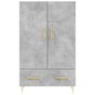 vidaXL Credenza Grigio Cemento 69,5x31x115 cm in Legno Multistrato vidaXL Credenza Grigio Cemento 69,5x31x115 cm in Legno Multistrato