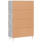 vidaXL Credenza Grigio Cemento 69,5x31x115 cm in Legno Multistrato vidaXL Credenza Grigio Cemento 69,5x31x115 cm in Legno Multistrato