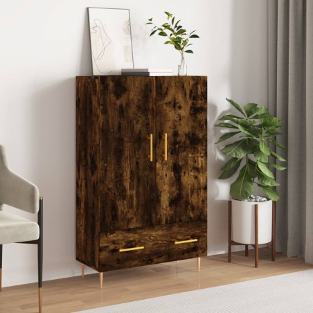 vidaXL Credenza Rovere Fumo 69,5x31x115 cm in Legno Multistrato