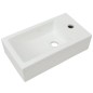 Lavandino con Foro Rubinetto Rettangolare Ceramica 46x25,5x12cm Lavandino con Foro Rubinetto Rettangolare Ceramica 46x25,5x12cm