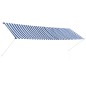vidaXL Tenda da Sole Retrattile 400x150 cm Blu e Bianco vidaXL Tenda da Sole Retrattile 400x150 cm Blu e Bianco