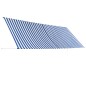 vidaXL Tenda da Sole Retrattile 400x150 cm Blu e Bianco vidaXL Tenda da Sole Retrattile 400x150 cm Blu e Bianco
