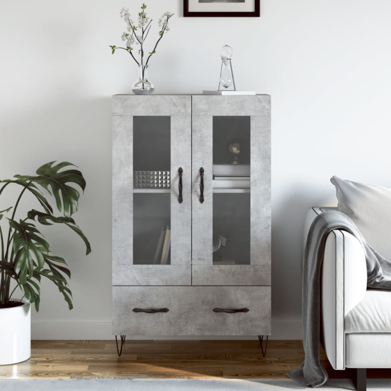 vidaXL Credenza Grigio Cemento 69,5x31x115 cm in Legno Multistrato vidaXL Credenza Grigio Cemento 69,5x31x115 cm in Legno Multistrato