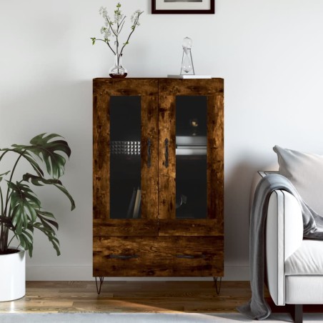 vidaXL Credenza Rovere Fumo 69,5x31x115 cm in Legno Multistrato