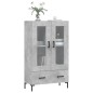 vidaXL Credenza Grigio Cemento 69,5x31x115 cm in Legno Multistrato vidaXL Credenza Grigio Cemento 69,5x31x115 cm in Legno Multistrato