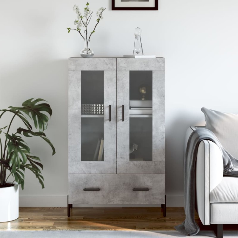 vidaXL Credenza Grigio Cemento 69,5x31x115 cm in Legno Multistrato vidaXL Credenza Grigio Cemento 69,5x31x115 cm in Legno Multistrato