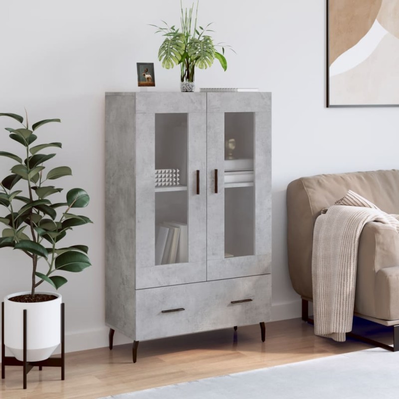 vidaXL Credenza Grigio Cemento 69,5x31x115 cm in Legno Multistrato vidaXL Credenza Grigio Cemento 69,5x31x115 cm in Legno Multistrato