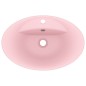 Lavandino con Troppopieno Ovale Rosa Opaco 58,5x39 cm Ceramica