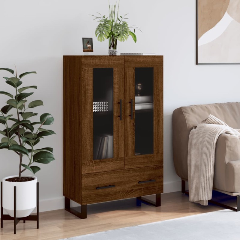 vidaXL Credenza Rovere Marrone 69,5x31x115 cm in Legno Multistrato