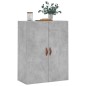 vidaXL Mobile a Parete Grigio Cemento 69,5x34x90 cm