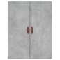 vidaXL Mobile a Parete Grigio Cemento 69,5x34x90 cm