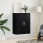 vidaXL Mobile a Parete Nero 69,5x34x90 cm