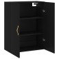 vidaXL Mobile a Parete Nero 69,5x34x90 cm