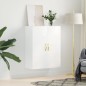 vidaXL Mobile a Parete Bianco Lucido 69,5x34x90 cm