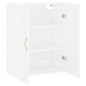 vidaXL Mobile a Parete Bianco Lucido 69,5x34x90 cm
