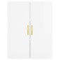 vidaXL Mobile a Parete Bianco Lucido 69,5x34x90 cm