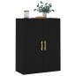 vidaXL Mobile a Parete Nero 69,5x34x90 cm