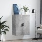 vidaXL Mobile a Parete Grigio Cemento 69,5x34x90 cm