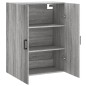 vidaXL Mobile a Parete Grigio Sonoma 69,5x34x90 cm