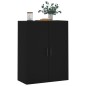 vidaXL Mobile a Parete Nero 69,5x34x90 cm
