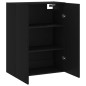 vidaXL Mobile a Parete Nero 69,5x34x90 cm