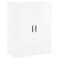 vidaXL Mobile a Parete Bianco Lucido 69,5x34x90 cm