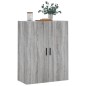 vidaXL Mobile a Parete Grigio Sonoma 69,5x34x90 cm