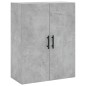 vidaXL Mobile a Parete Grigio Cemento 69,5x34x90 cm
