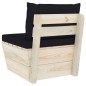 Divano Centrale da Giardino su Pallet e Cuscini Legno di Abete Divano Centrale da Giardino su Pallet e Cuscini Legno di Abete