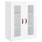 vidaXL Mobile a Parete Bianco Lucido 69,5x34x90 cm
