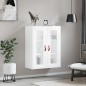 vidaXL Mobile a Parete Bianco Lucido 69,5x34x90 cm