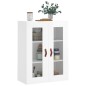 vidaXL Mobile a Parete Bianco Lucido 69,5x34x90 cm