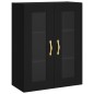 vidaXL Mobile a Parete Nero 69,5x34x90 cm